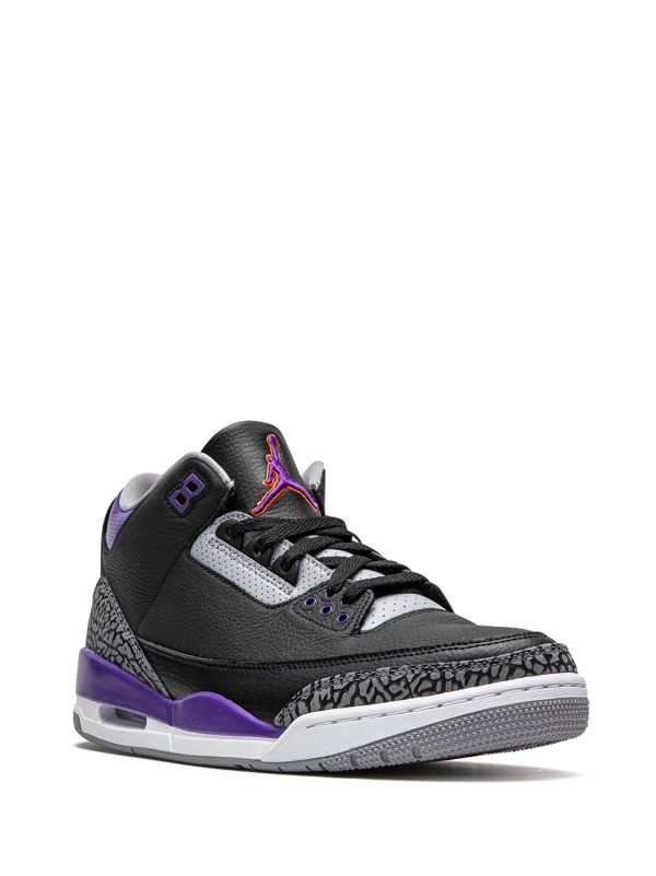 Air Jordan 3 Black/Purple/Grey
