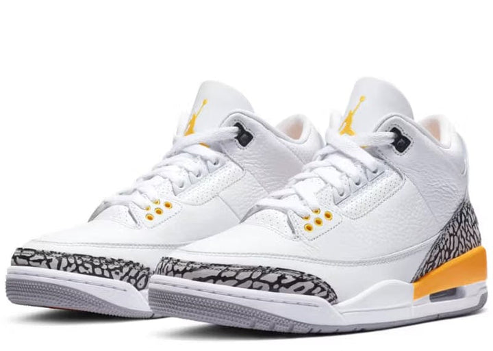 Air Jordan 4 Retro  White/Black/Grey/Yellow